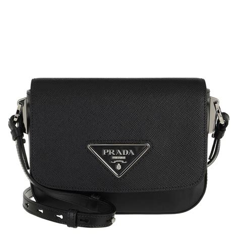 prada small monochrome leather crossbody bag|Prada tessuto nylon crossbody bag.